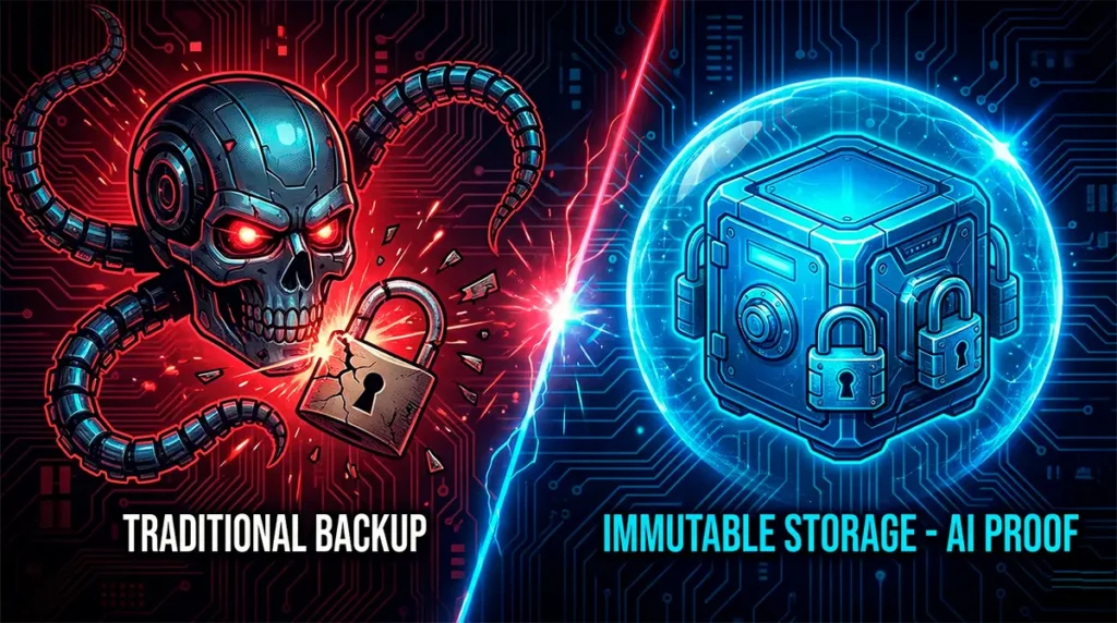 La pesadilla del Ransomware automatizado por IA: Por qu&eacute; tus backups actuales ya no sirven